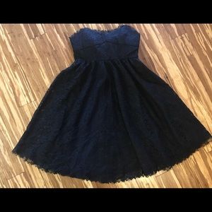 Black Lace Strapless Dress Prom / Party - Sz Jr. 4